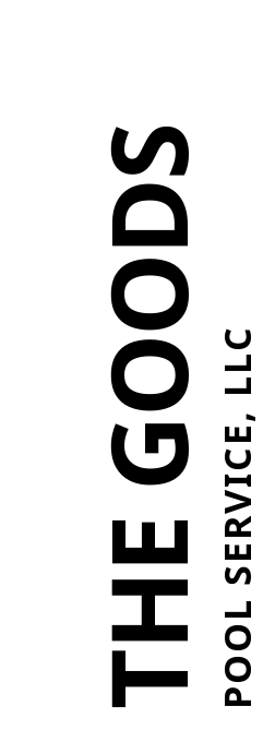 The Goods Pool Service, LLC vertical logo for professional pool service and repair company.